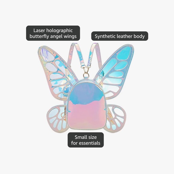Iridescent Butterfly Wing Backpack - Picture 3 of 6